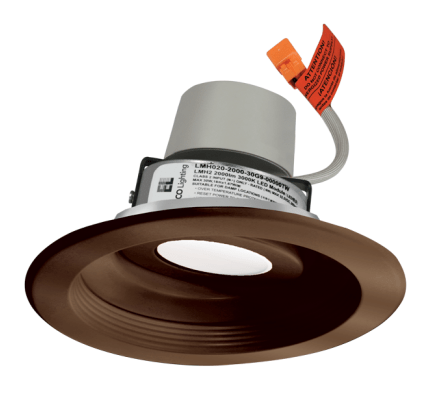 Elco Lighting E616R1227BZ 6" Round Adjustable Baffle Trim with LED Module & Driver 15.7W, 2700K, 1250lm, Beam Angle 60° - Bronze Finish - Sonic Electric