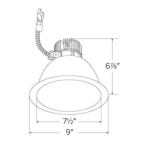 Elco Lighting E810L4040H2 8" Reflector LED Light Engine Trim 36.8W, 4000lm, 4000K - Haze Finish - Sonic Electric