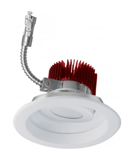 Elco Lighting E818L2030W2 - F 8" Adjustable LED Light Engine Trims, 21.6W, 3000K, 2000lm, Gen 2, Beam Angle 38° - White Finish - Sonic Electric