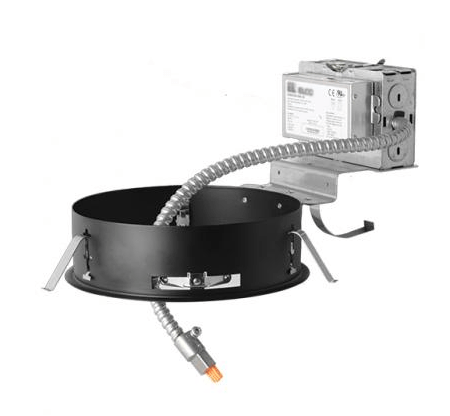 Elco Lighting E8LRU40D2 - EM2 8" Remodel Frame with Driver, 4000lm, 120 - 277V, Gen 2, Dimming Triac/ELV/0 - 10V, 12W Emer. Backup - Sonic Electric