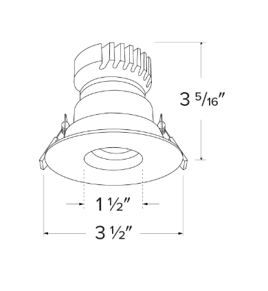 Elco Lighting EKCL2827B Pex 2" Round Adjustable Pinhole - Black/White Finish - Sonic Electric
