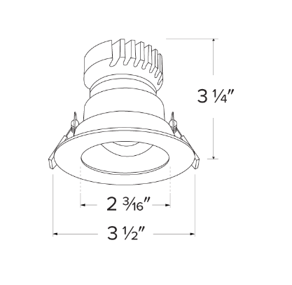Elco Lighting EKCL2829W Pex 2" Round Adjustable Reflector - White Finish - Sonic Electric
