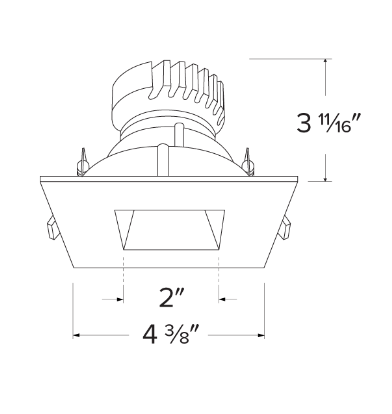 Elco Lighting EKCL3341BZ Pex 3" Square Reflecto - Bronze Finish - Sonic Electric