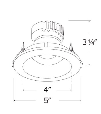 Elco Lighting EKCL4129BZ Pex 4" Round Adjustable Reflector - Bronze Finish - Sonic Electric