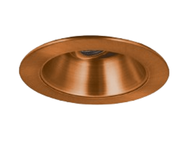 Elco Lighting EL1411CP 4" Adjustable Shower Trim with Clear Reflector and Lens Trim - Copper Finish - Sonic Electric