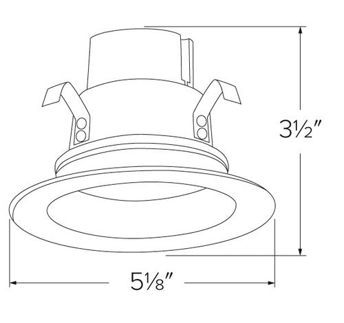 ELCO Lighting EL14130W 10W 4" LED Bi - Pin Retrofit Insert Reflector Trims 3000K - White Finish - Sonic Electric