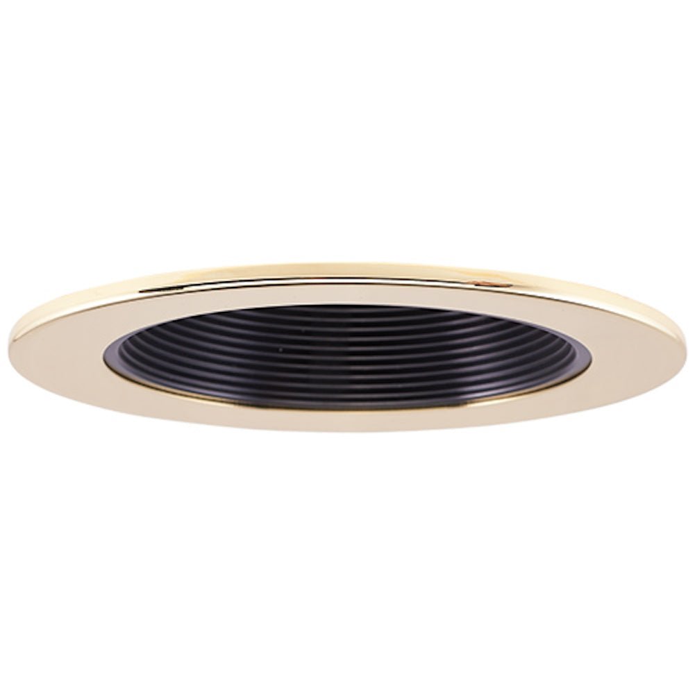 Elco Lighting EL1493BG 4" Low - Voltage Black Baffle With Gold Ring - Sonic Electric