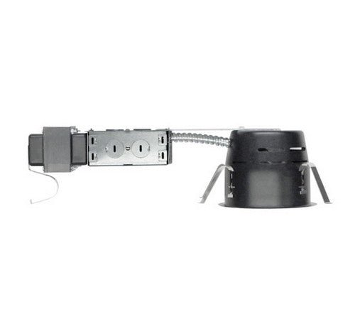 ELCO Lighting EL1499RS 4" Low Voltage Shallow Remodel Housing Shallow Housing, Magnetic Transformer - Black Finish - Sonic Electric