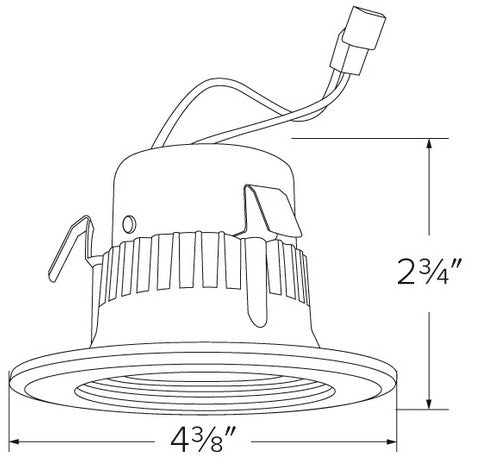 ELCO Lighting EL31127BZ 9W 3 Inch Round LED Baffle Insert Recessed Lighting Trim 2700K - Bronze Finish - Sonic Electric