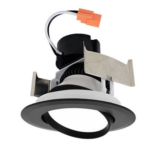 ELCO Lighting EL41430B 4" LED Insert Adjustable Gimbal Recessed Lighting Trim - Black Finish - Sonic Electric