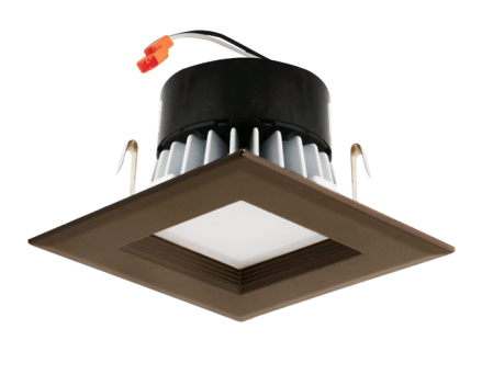 Elco Lighting EL441CT5BZ 4" Square LED Baffle Insert - Bronze Finish - Sonic Electric