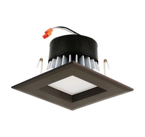 ELCO Lighting EL44230BZ 4" Square LED Insert Square Reflector Recessed Lighting Trim 3000K - Bronze Finish - Sonic Electric