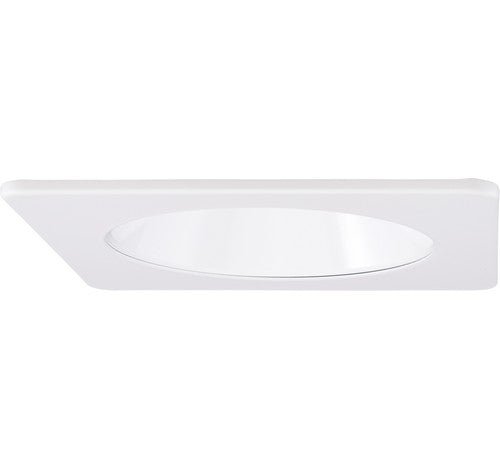 ELCO Lighting EL4521W Mahogany System 4 Inch Square Reflector and Glass Trim - White Finish - Sonic Electric