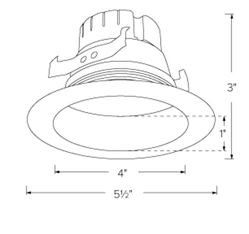 ELCO Lighting EL49530DW 12W 4" 0 - 10V LED Inserts 3000K - White Finish - Sonic Electric