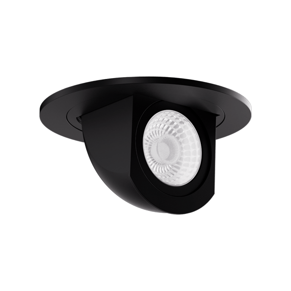 Elco Lighting EL497CT5B2 4" Round LED Adjustable Pull - Down Insert w/5 - CCT Switch, 12W, 950lm, 36° Beam, CRI 93+, 120V, Damp Rated - Black Finish - Sonic Electric