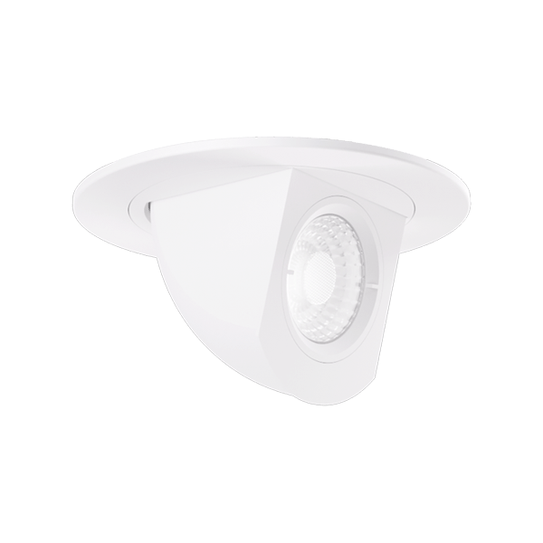 Elco Lighting EL497SDW2 4" Round LED Adjustable Pull - Down Insert (2nd Generation) 11W, 950LM, Sunset, 120V - White Finish - Sonic Electric