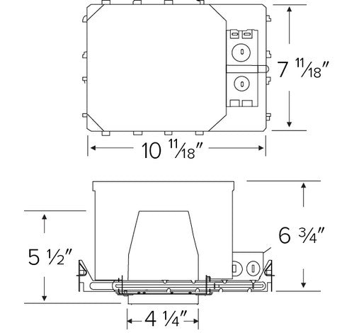 ELCO Lighting EL49FICDXA 14W 4" 0 - 10V New Construction 2 - Hour Fire Rated Housing - Sonic Electric