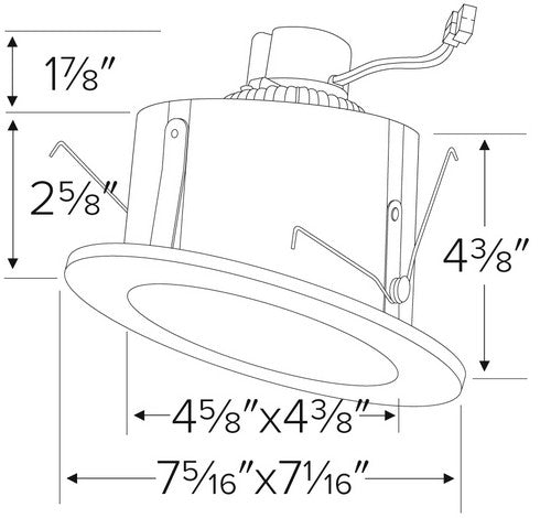 ELCO Lighting EL51230W 15W 5 Inch Sloped Ceiling LED Reflector Inserts 3000K, 1050lm - White Finish - Sonic Electric