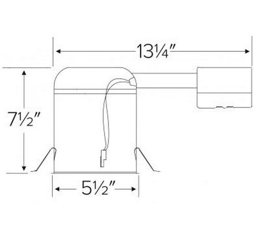 ELCO Lighting EL570RICA 17W 5 Inch Dedicated LED IC Airtight Remodel Housing 120V - Sonic Electric
