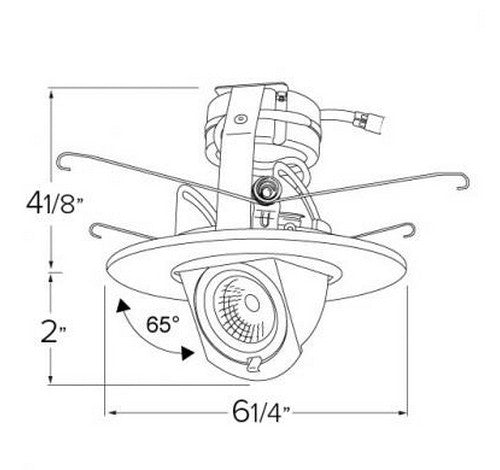 ELCO Lighting EL59727W 12.6W 5 Inch Round LED Adjustable Pull - Down Insert 2700K - White Finish - Sonic Electric
