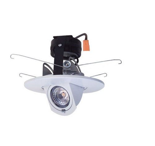 ELCO Lighting EL59730W 12.6W 5" Round LED Adjustable Pull - Down Insert 3000K - White Finish - Sonic Electric