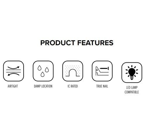 ELCO Lighting EL5FICA 75W 5" IC Airtight New Construction 2 - Hour Fire Rated Housing - Sonic Electric
