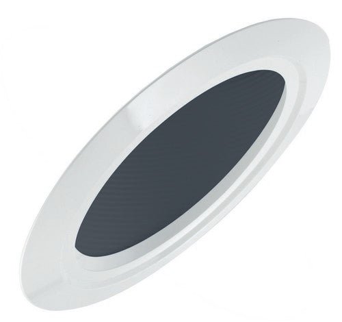 ELCO Lighting EL602B 6" Super Sloped Baffle Trim Black with White Ring - Sonic Electric