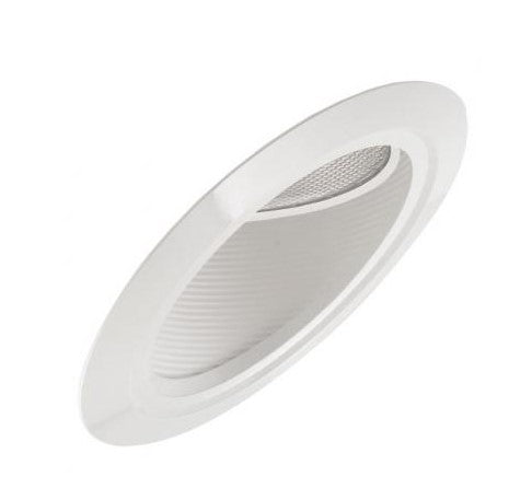 ELCO Lighting EL607BZ 6 Inches Super Sloped Baffle with PAR38 Gimbal Trim - White Finish - Sonic Electric