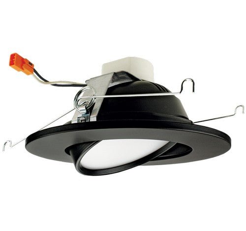 ELCO Lighting EL61330B 17W 6" Adjustable 3000K LED Gimbal Insert Recessed Lighting Trim - Black Finish - Sonic Electric