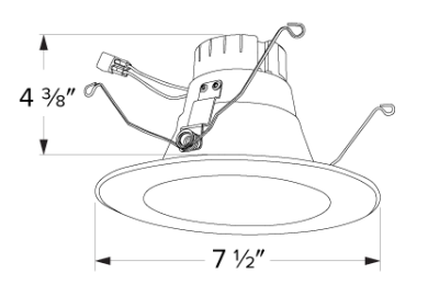 ELCO Lighting EL69530DW 6 Inch 0 - 10V LED Inserts 3000K 1350lm - White Finish - Sonic Electric