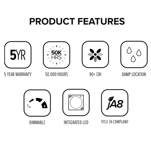 ELCO Lighting EL69730BZ 12.6W 6 Inch LED Adjustable Pull - Down Insert 3000K - Bronze Finish - Sonic Electric