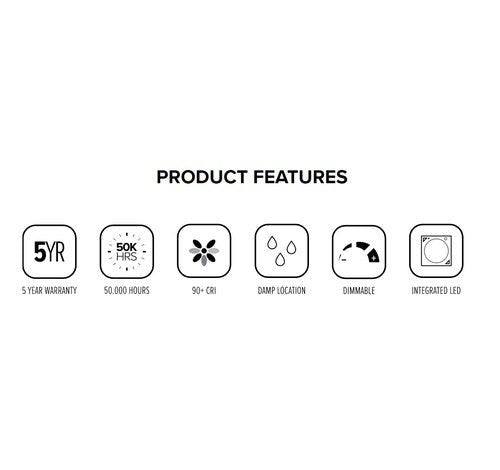 ELCO Lighting EL71530W 15W 6" Sloped Ceiling LED Reflector Inserts 3000K, 1050lm - White Finish - Sonic Electric