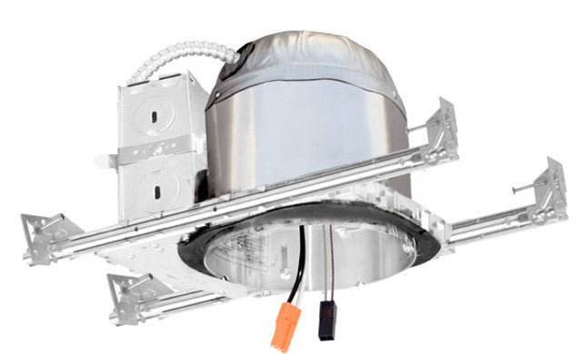 Elco Lighting EL760ICDXA - EM 6" 0 - 10V Shallow New Construction Dedicated LED Housing With Emergency Backup, 24W - Silver/Red Finish - Sonic Electric