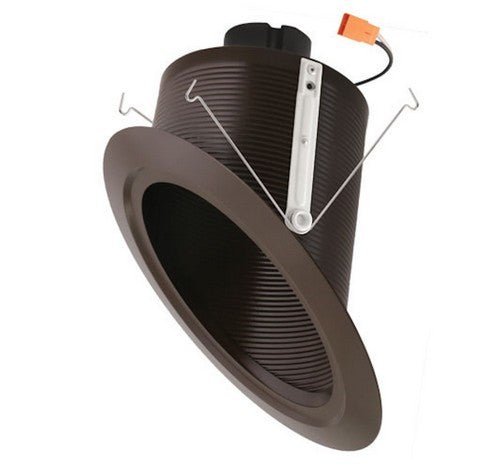 ELCO Lighting EL76330BZ 15W 6" Super Sloped Ceiling LED Baffle Inserts 3000K, 1050lm - Bronze Finish - Sonic Electric