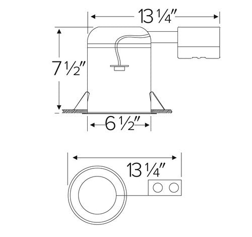 ELCO Lighting EL7RLV 75W 6" Low Voltage Remodel Housing - White Finish - Sonic Electric