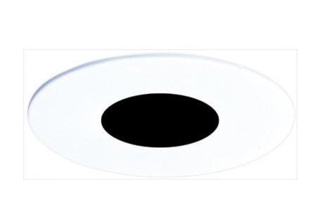 ELCO Lighting EL990W 4 Inch Pinhole Trim Black With White Ring Finish - Sonic Electric