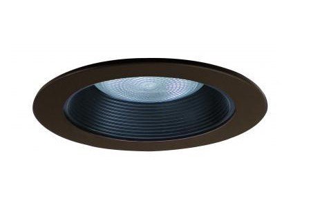 ELCO Lighting EL993BBZ 4 Inch Phenolic Step Baffle Trim Black With Bronze Ring Finish - Sonic Electric