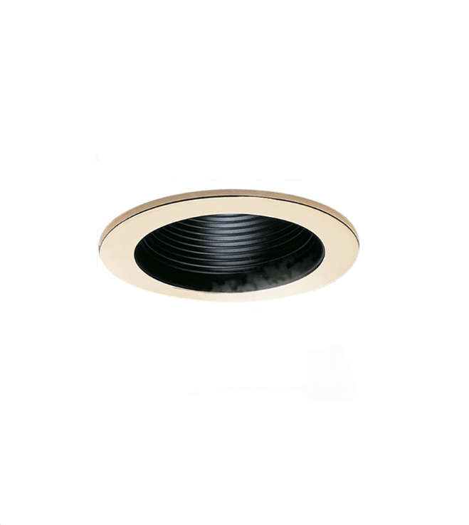 Elco Lighting EL993BG 4" Black Baffle Trim With Gold Ring - Sonic Electric