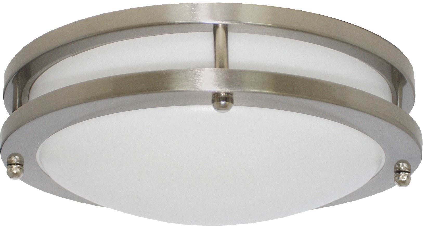 ELCO Lighting ELD21640W Darby LED High Lumen Decorative Flush Mount Lights 16 Inch 30W 4000K 2100lm 120V - Nickel Finish - Sonic Electric