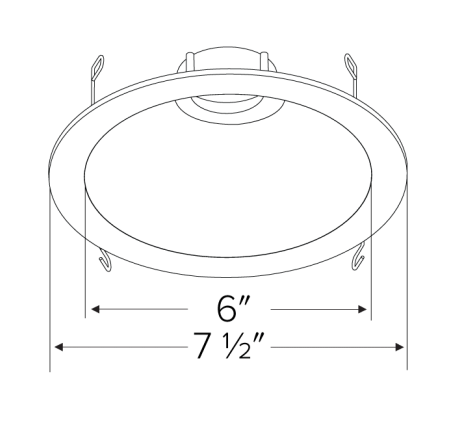 Elco Lighting ELK6429H 6" Pex Round Adjustable Reflector for Koto Module - Haze/White Finish - Sonic Electric