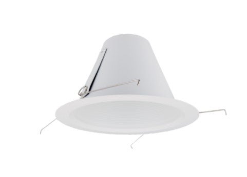 ELCO Lighting ELM305W 6 Inches Shallow Airtight Baffle with Torsion Springs Trim - White Finish - Sonic Electric