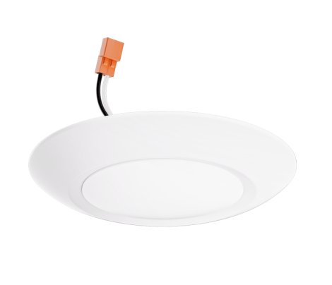 Elco Lighting ELSF11CT5W 6" Alva LED Ceiling Mount Disk Light with 5 - Color Temperature Switch, 900lm - White Finish - Sonic Electric