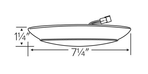 Elco Lighting ELSF11CT5W 6" Alva LED Ceiling Mount Disk Light with 5 - Color Temperature Switch, 900lm - White Finish - Sonic Electric