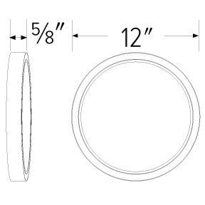 ELCO Lighting ELSP1230B 12 Inch Round Sky Panel 3000K 1450lm 120V - Black Finish - Sonic Electric