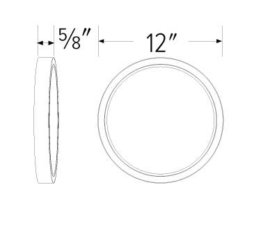 Elco Lighting ELSP12CT5W 12" Round Sky Panel, 1450lm - White Finish - Sonic Electric