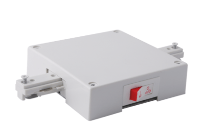 Elco Lighting EP841W - 2A In - Line Feed Connector with Current Limiter - White Finish - Sonic Electric