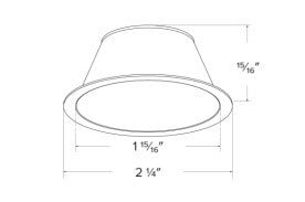 ELCO Lighting ERT210W Reflector Baffle & Flexa Trims Accessories for 2" LED Elm Downlights - White Finish - Sonic Electric