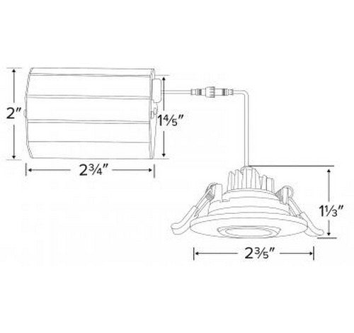 ELCO Lighting ERT21830W Elm System 2" Ultra Slim LED Gimbal Lights 350lm - White Finish - Sonic Electric