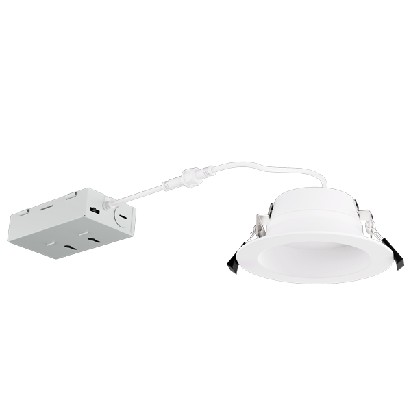 Elco Lighting ERT495CT5DXBB 4" LED Recessed Downlight, 11W, 750lm, 120/277/347V, 80° Beam - Black Finish - Sonic Electric