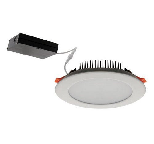 ELCO Lighting ERT81230W 33W 8" Ultra Slim Round LED Panel Light 3000K, 2350lm - White Finish - Sonic Electric